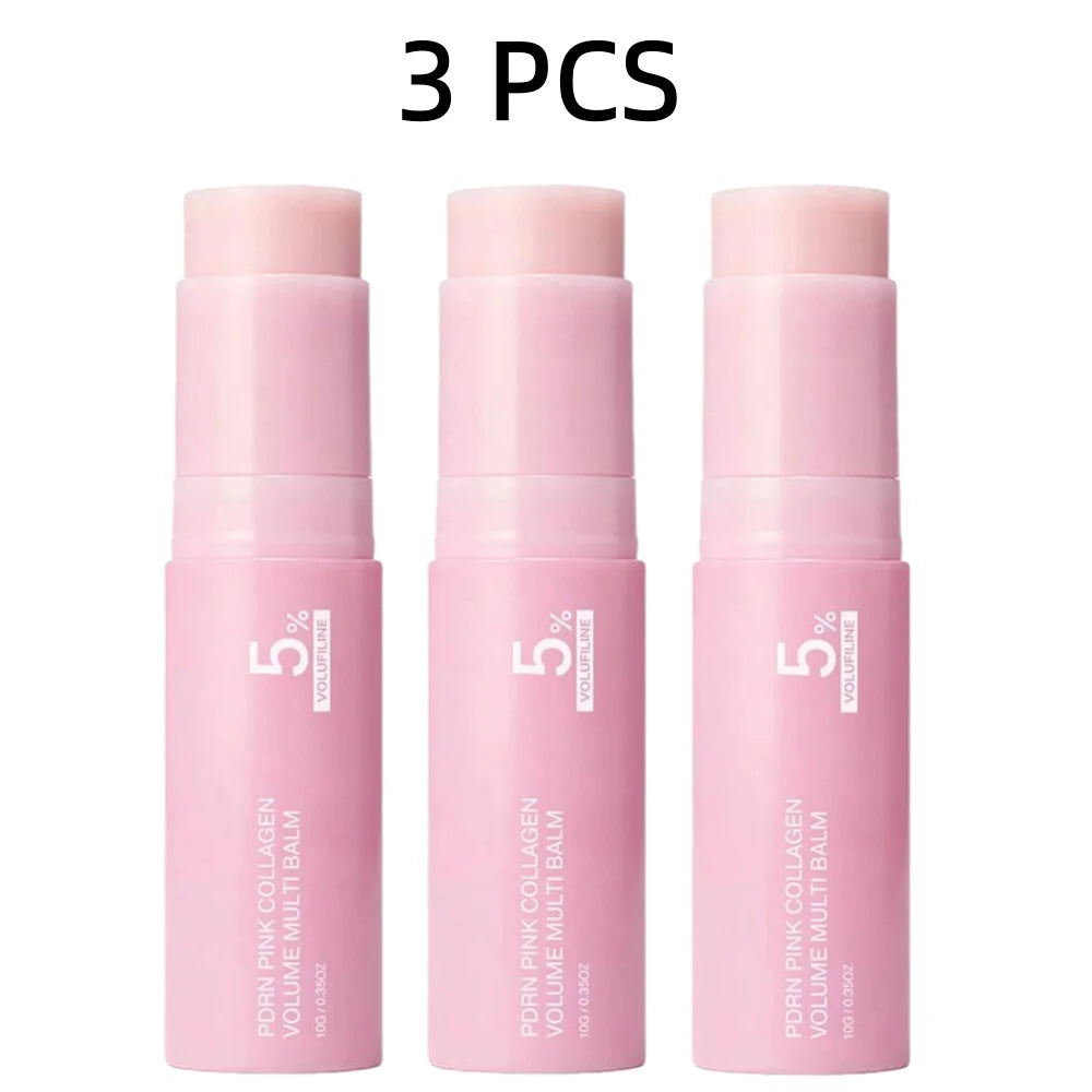 PDRN Stick multi-fonctions au collagène rose 5 % Volufiline : stick réparateur, raffermissant et hydratant longue durée pour le visage, le cou et le contour des yeux