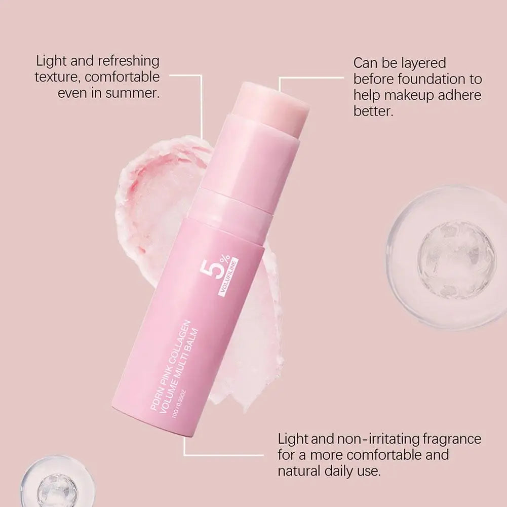 PDRN Stick multi-fonctions au collagène rose 5 % Volufiline : stick réparateur, raffermissant et hydratant longue durée pour le visage, le cou et le contour des yeux