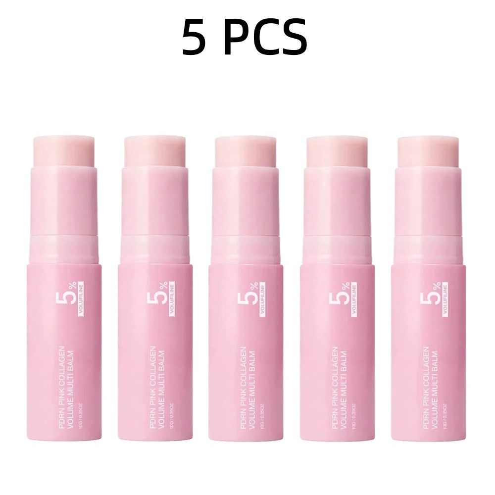 PDRN Stick multi-fonctions au collagène rose 5 % Volufiline : stick réparateur, raffermissant et hydratant longue durée pour le visage, le cou et le contour des yeux