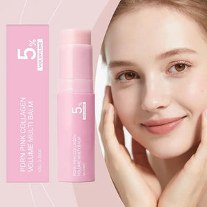 PDRN Stick multi-fonctions au collagène rose 5 % Volufiline : stick réparateur, raffermissant et hydratant longue durée pour le visage, le cou et le contour des yeux