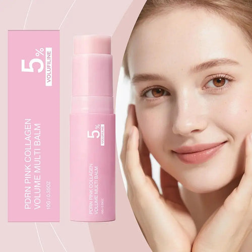 PDRN Stick multi-fonctions au collagène rose 5 % Volufiline : stick réparateur, raffermissant et hydratant longue durée pour le visage, le cou et le contour des yeux