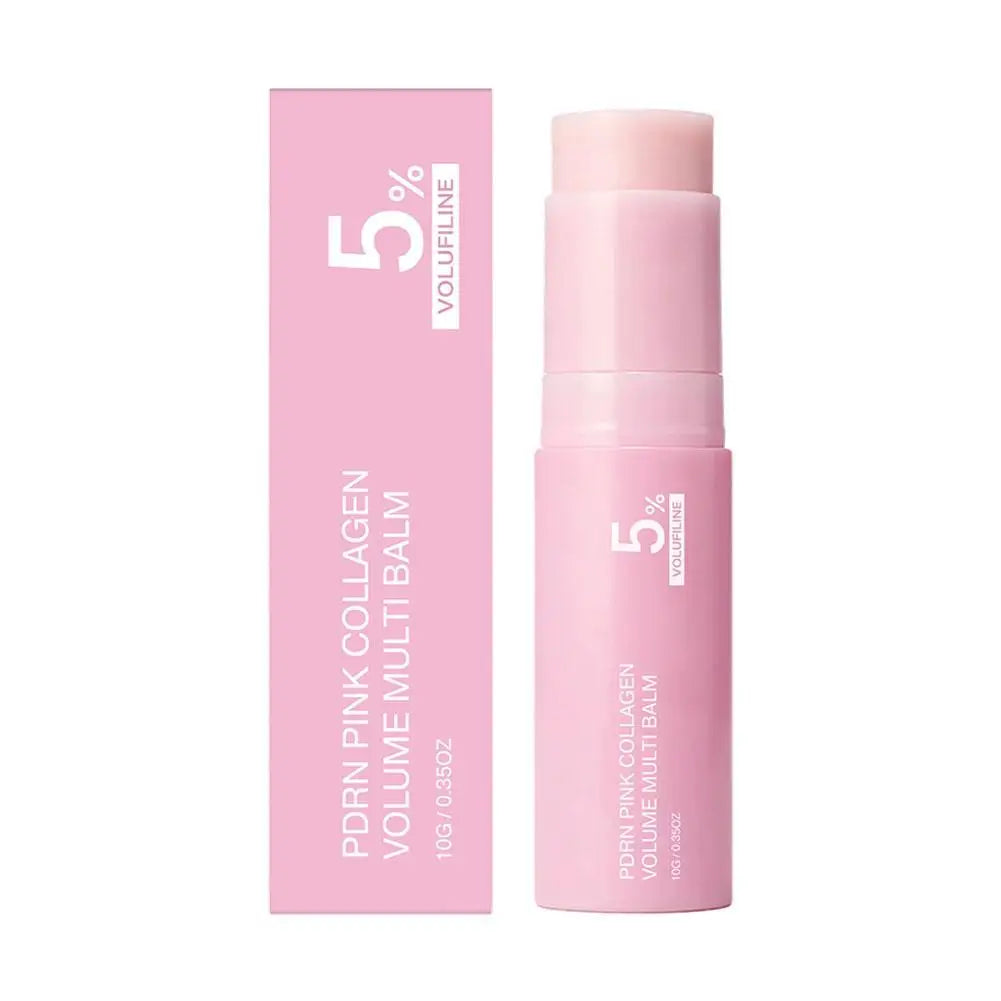 PDRN Stick multi-fonctions au collagène rose 5 % Volufiline : stick réparateur, raffermissant et hydratant longue durée pour le visage, le cou et le contour des yeux